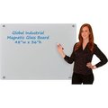 Gec Global Industrial Magnetic Glass Dry Erase Board - 48 x 36 - Gray TWCGB-4836gy